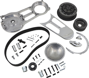 2(r) Open Belt Drive Kit Black, Chrome, Polished, 2, nordicamoto.ro