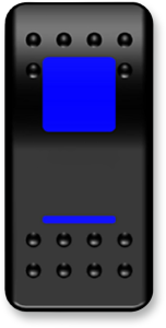 Rocker Switch Black, Blue 
