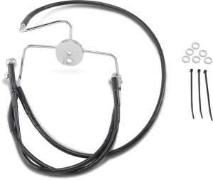 Extended Length Black Vinyl Brake Line Kit Black