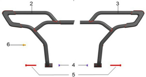 BULLBAR SPATE ATV CFMOTO CFORCE 400 / 450 / 500 / 520 – NEGRU, 4, nordicamoto.ro