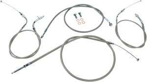 Stainless Handlebar Cable/line Kit Silver