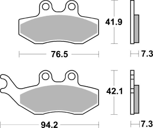 Hf Street Ceramic Organic Brake Pads, 2, nordicamoto.ro
