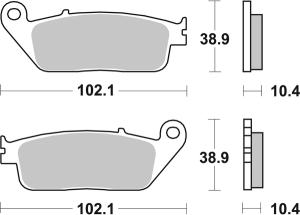 Ct Scooter Carbon Tech Organic Brake Pads, 2, nordicamoto.ro