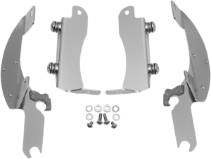 Fats/slim Windshield Trigger-lock Complete Mount Kit Polished