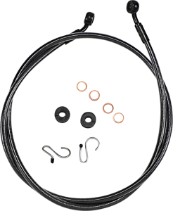 Braided Front Brake Line Black, Black Pearl Oversize [+203 mm (8'')], 1, nordicamoto.ro