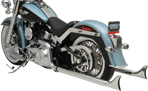 Fishtail True Dual Exhaust System Chrome, 1, nordicamoto.ro