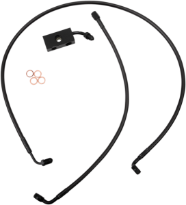 Midnight Braided Brake Line Kit Black, Midnight