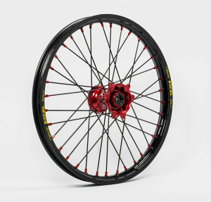 Elite Mx-en Wheel, Black Spokes Black, Red