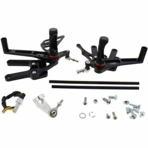 Rearset/footrest Black, Anodized
