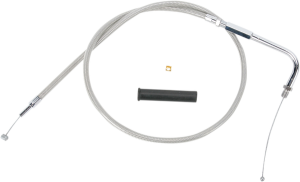Stainless Braided Throttle Cable Silver