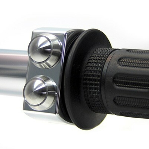 Mo-switch Push-button Housing Black, Polished, Stainless Steel, 1, nordicamoto.ro