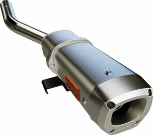 Tub de eșapament din aluminiu Apx, tip slip-on, anodizat transparent, 3, nordicamoto.ro