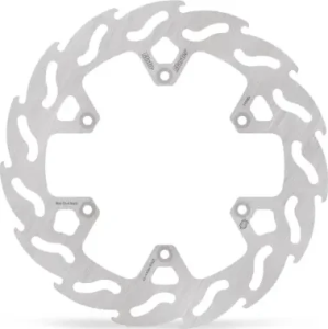 Flame Fixed Brake Rotor Silver, Stainless Steel 