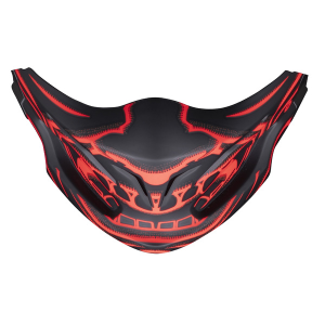 Masca de schimb Samurai pt casca Scorpion Exo Combat (EVO) Negru mat/Rosu