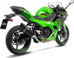 Tobă de eșapament LeoVince LV-14 R Black Edition Slip-On pentru Kawasaki Z400 / Z500, 2, nordicamoto.ro