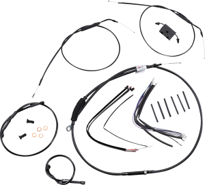 Extended Handlebar Cable And Brake Line Kit For Sportsters With Abs Black, 1, nordicamoto.ro