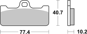 Ds Racing Dual Sintered Brake Pads, 2, nordicamoto.ro