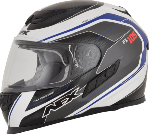 Fx-105 Thunderchief Street Helmet Black/white/blue 2x-large Black, Blue, White
