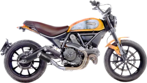 Tobă de eșapament LeoVince LV-10 Black Edition Slip-On pentru Ducati Scrambler 800 Cafe Racer / Classic / Full Throttle / Icon (2017-2020), 2, nordicamoto.ro