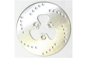 Round D-series Scooter Brake Rotor Silver, Stainless Steel, Zinc