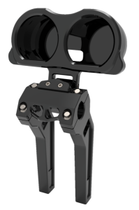 Dual Gauge Mount For Performance Risers Black