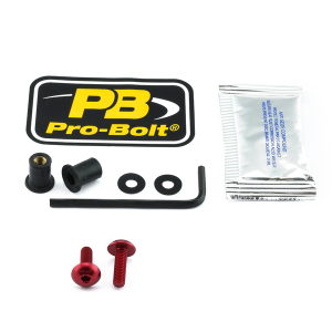 Screen Bolt Aluminium Red