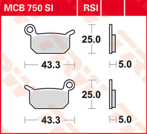 Rsi Series Sindered Off-road Race Brake Pads, 1, nordicamoto.ro