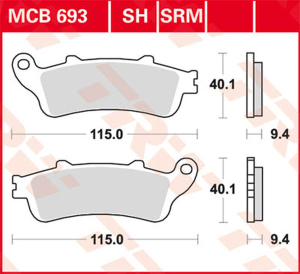 Brake Pad Srm Sinter Scooter >125, 2, nordicamoto.ro