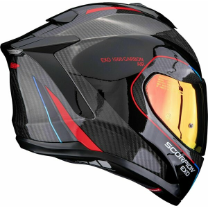 Casca integrala SCORPION EXO-1500 CARBON AIR MUNDI XXL Negru/Rosu/Galben, 5, nordicamoto.ro