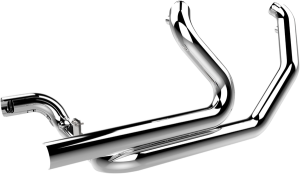 Aggressor 2-into-2 Crossover Headers With Heat Shields Chrome, 1, nordicamoto.ro
