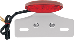 Mini Led Cat Eye Taillight With License Plate Mount White, 1, nordicamoto.ro
