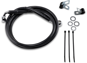 Extended Length Black Vinyl Brake Line Kit Black