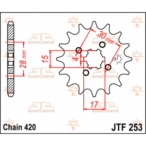 Pinion fata JT SPROCKETS HONDA  CR/CRF/XR/NSR