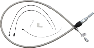 Polished Stainless Quick Connect Upper Clutch Cable Silver, 1, nordicamoto.ro