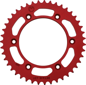 MOOSE RACING Pinion spate din aluminiu, roșu, 2, nordicamoto.ro