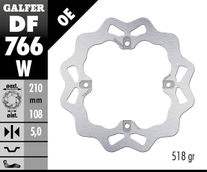 Wave® Brake Rotor Silver, 1, nordicamoto.ro