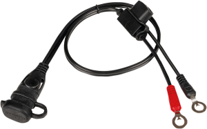 1/4(r) Eyelet Battery Connection Lead Black, 1, nordicamoto.ro