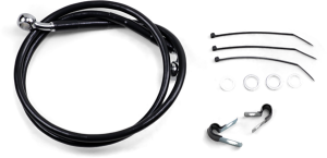 Extended Length Black Vinyl Brake Line Kit Black Oversize [+51 mm (2'')], 1, nordicamoto.ro