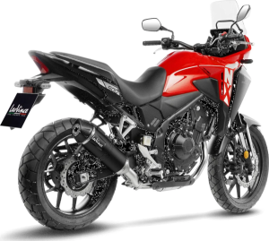 Tobă de eșapament LeoVince LV One Evo Black Edition Slip-On pentru Honda NX500, 3, nordicamoto.ro