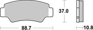 Hs Street Excel Sintered Front Brake Pads, 3, nordicamoto.ro