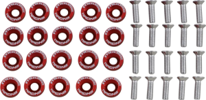 Fender Washer Kit Red, 1, nordicamoto.ro