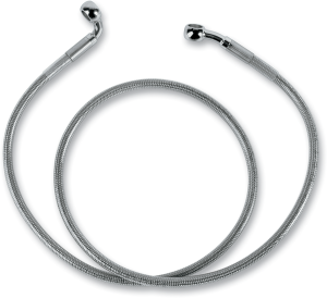 Stainless Steel Brake Line Kit Silver, Clear-coated, 2, nordicamoto.ro