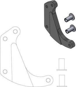Suport adaptor pentru disc de frână Supermoto Racing, negru