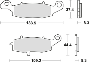 Placute frana fata TRW Organice KAWASAKI ER6 '06-'16/VERSYS 650 '07-'14/ Z 750 '04-'06/ZR7 '99-'04/W 800 '11 -/GPZ 1100 '95-'98/VN 1500 '93-'04/ VN 1600 '03-'08/VN 1700 '09-'17/SUZUKI GS 500 '96-'08/GSF 600 '00-'04