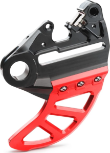 Brake caliper support with brake disc guard