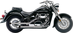 Drag Pipes Exhaust System Chrome, 1, nordicamoto.ro