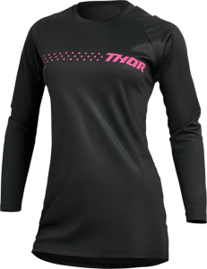 Tricou Dama Thor Sector Minimal Black/Fluo Pink L, 1, nordicamoto.ro