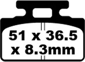 Sfa Series Organic Scooter Brake Pads, 1, nordicamoto.ro