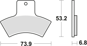 Placute frana spate TRW Sinterizate OFFROAD POLARIS SCRAMBLER / EXPLORER 400 '98-'02/SCRAMBLER 500 '98-'04