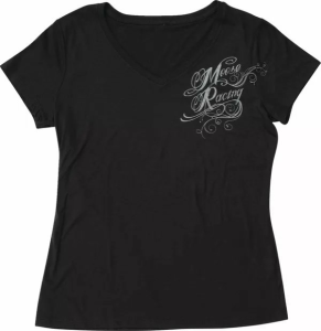 Tricou Dama MOOSE RACING Flourish Script Black